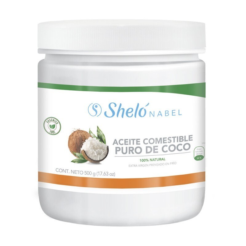 Aceite comestible puro de coco 500g Aceite comestible puro de coco 500g